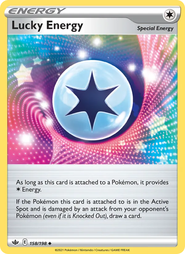 Lucky Energy 158/198  - Reverse Holofoil SWSH06 Chilling Reign - Uncommon