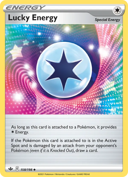 Lucky Energy 158/198  - Reverse Holofoil SWSH06 Chilling Reign - Uncommon