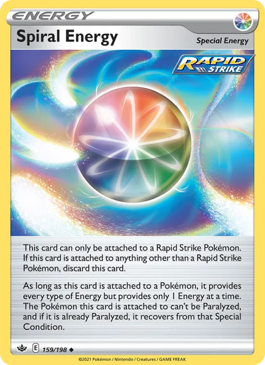 Spiral Energy 159/198  - Reverse Holofoil SWSH06 Chilling Reign - Uncommon