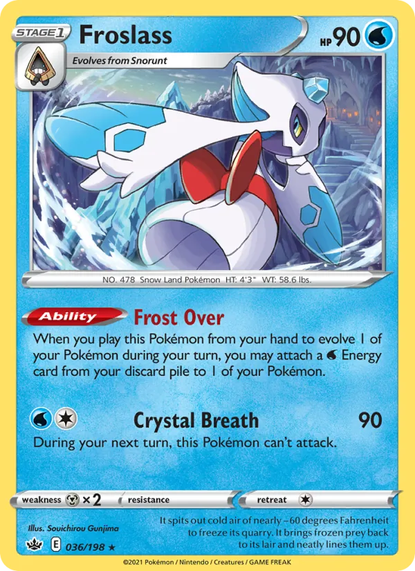Froslass 36/198  - Reverse Holofoil SWSH06 Chilling Reign - Holo Rare