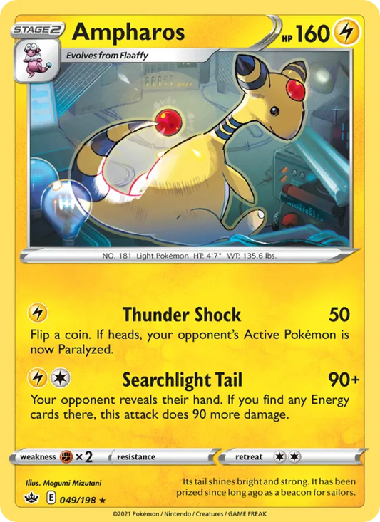 Ampharos 49/198  - Reverse Holofoil SWSH06 Chilling Reign - Rare