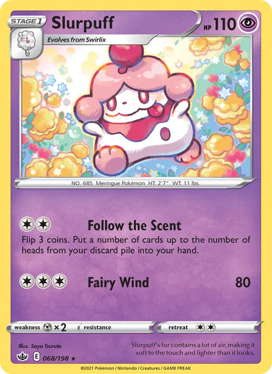 Slurpuff 68/198  - Reverse Holofoil SWSH06 Chilling Reign - Rare