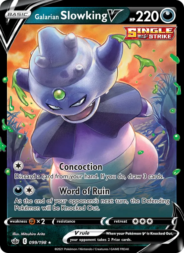 Galarian Slowking V 99/198  - Holofoil SWSH06 Chilling Reign - Holo Rare V
