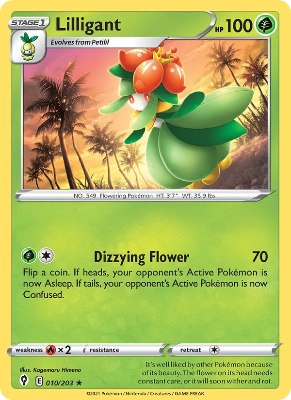 Lilligant 10/203  - Reverse Holofoil SWSH07 Evolving Skies - Rare