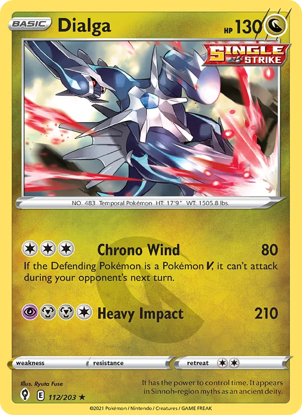 Dialga 112/203  - Holofoil SWSH07 Evolving Skies - Holo Rare