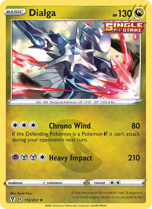 Dialga 112/203  - Holofoil SWSH07 Evolving Skies - Holo Rare