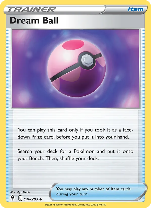 Dream Ball 146/203  - Reverse Holofoil SWSH07 Evolving Skies - Uncommon