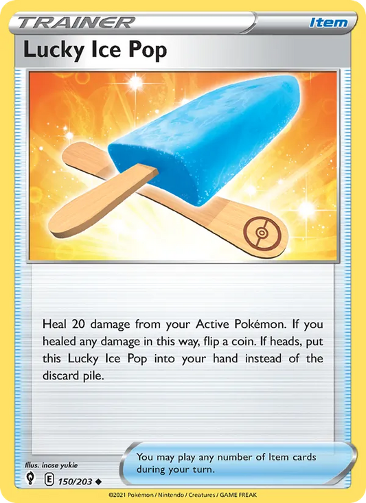Lucky Ice Pop 150/203  - Reverse Holofoil SWSH07 Evolving Skies - Uncommon