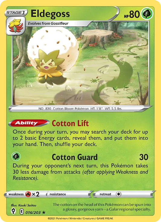 Eldegoss 16/203  - Holofoil SWSH07 Evolving Skies - Holo Rare