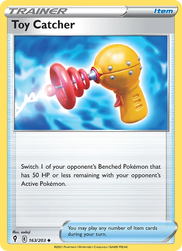 Toy Catcher 163/203  - Reverse Holofoil SWSH07 Evolving Skies - Uncommon