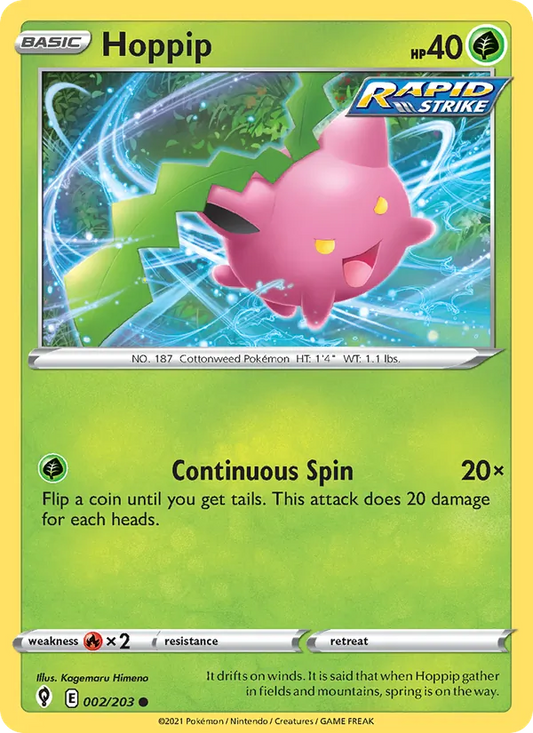 Hoppip 2/203  - Reverse Holofoil SWSH07 Evolving Skies - Common