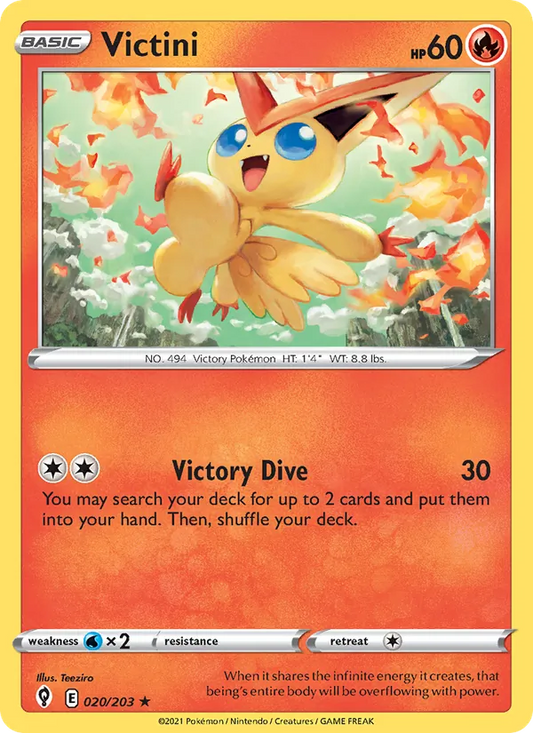 Victini 20/203  - Holofoil SWSH07 Evolving Skies - Holo Rare