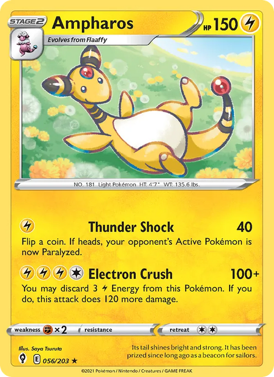 Ampharos 56/203  - Reverse Holofoil SWSH07 Evolving Skies - Rare