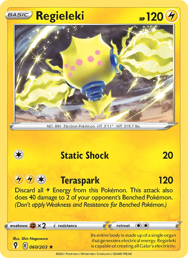 Regieleki 60/203  - Holofoil SWSH07 Evolving Skies - Holo Rare