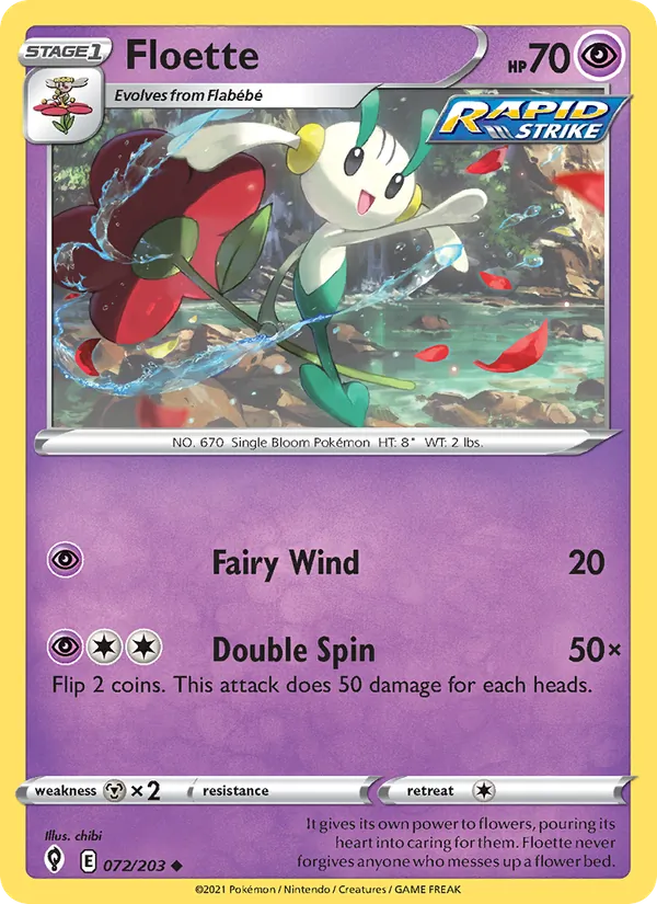 Floette 72/203  - Reverse Holofoil SWSH07 Evolving Skies - Uncommon