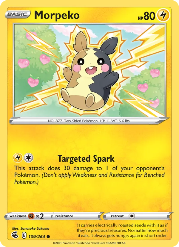 Morpeko 109/264  - Reverse Holofoil SWSH08 Fusion Strike - Common