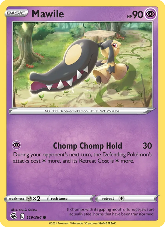 Mawile 119/264  - Reverse Holofoil SWSH08 Fusion Strike - Common