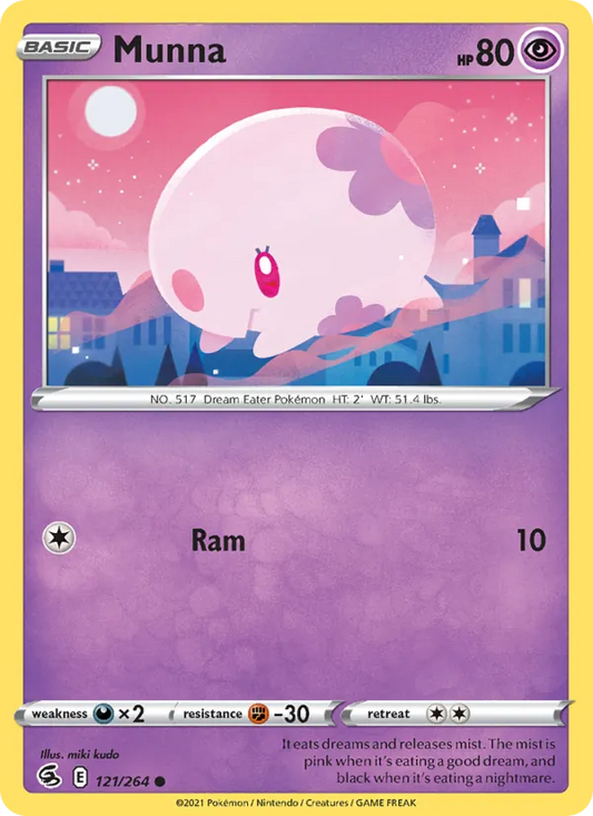 Munna 121/264  - Reverse Holofoil SWSH08 Fusion Strike - Common