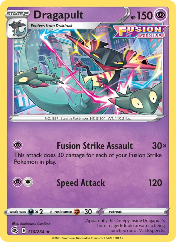 Dragapult 130/264  - Holofoil SWSH08 Fusion Strike - Holo Rare