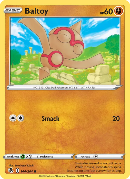 Baltoy 144/264  - Reverse Holofoil SWSH08 Fusion Strike - Common