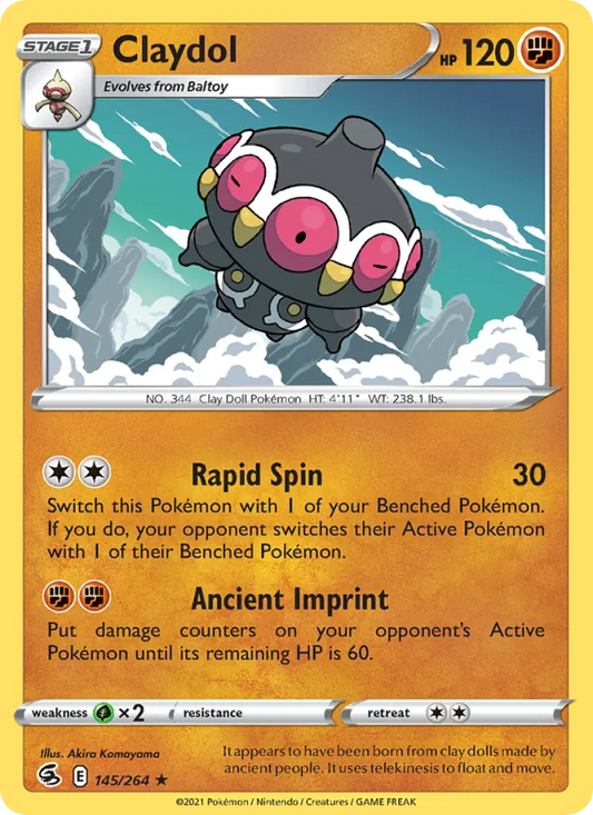 Claydol 145/264  - Reverse Holofoil SWSH08 Fusion Strike - Rare