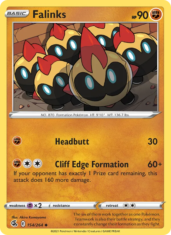 Falinks 154/264  - Reverse Holofoil SWSH08 Fusion Strike - Uncommon