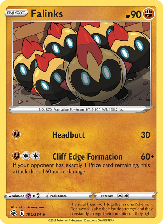Falinks 154/264  - Reverse Holofoil SWSH08 Fusion Strike - Uncommon