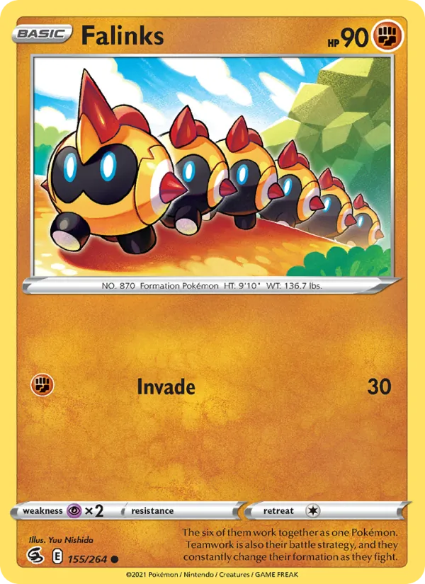 Falinks 155/264  - Reverse Holofoil SWSH08 Fusion Strike - Common