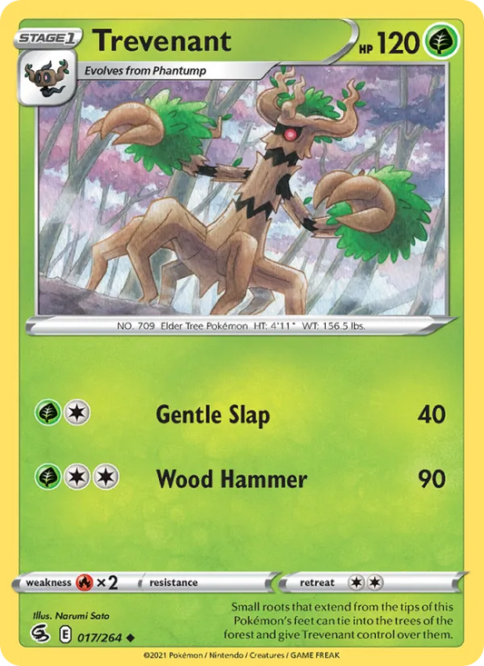 Trevenant 17/264  - Reverse Holofoil SWSH08 Fusion Strike - Uncommon