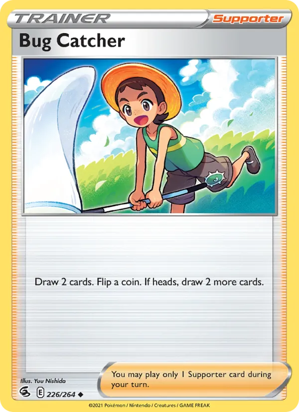 Bug Catcher 226/264  - Reverse Holofoil SWSH08 Fusion Strike - Uncommon