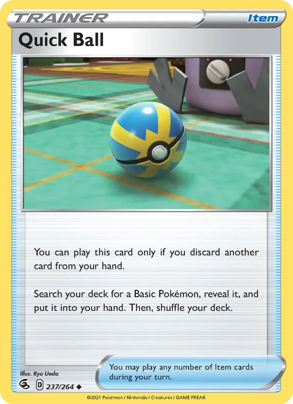 Quick Ball 237/264  - Reverse Holofoil SWSH08 Fusion Strike - Uncommon