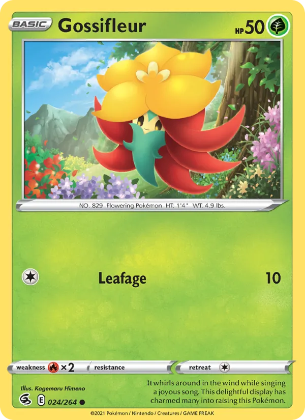 Gossifleur 24/264  - Reverse Holofoil SWSH08 Fusion Strike - Common