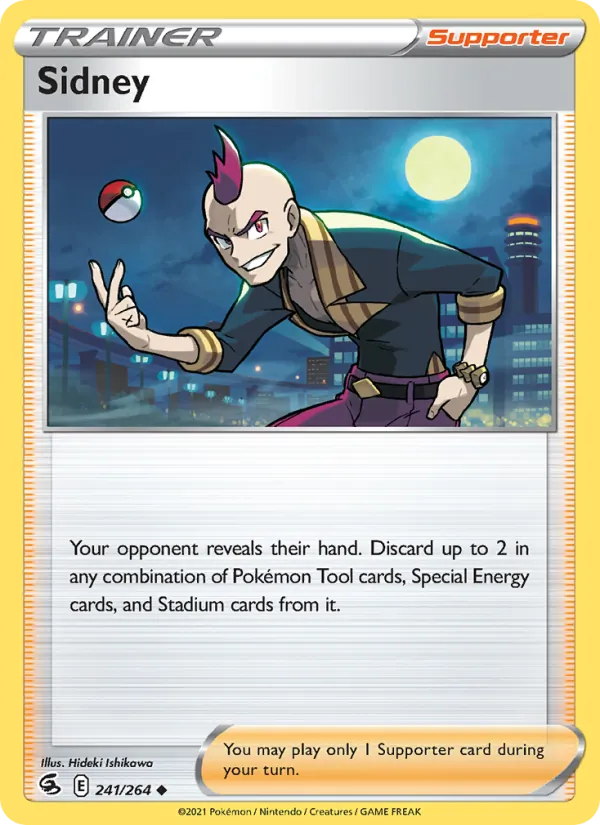 Sidney 241/264  - Reverse Holofoil SWSH08 Fusion Strike - Uncommon