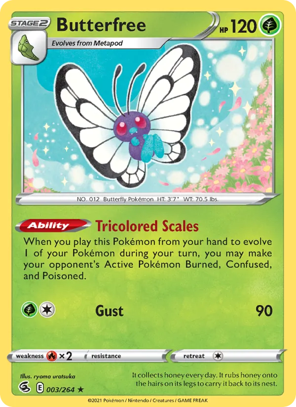 Butterfree 3/264  - Holofoil SWSH08 Fusion Strike - Holo Rare