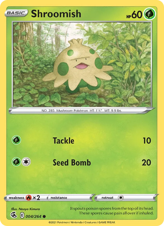 Shroomish 4/264  - Reverse Holofoil SWSH08 Fusion Strike - Common