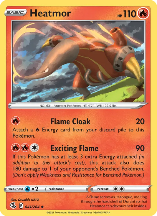 Heatmor 41/264  - Reverse Holofoil SWSH08 Fusion Strike - Uncommon