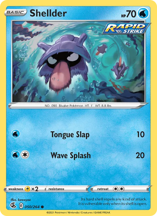 Shellder 50/264  - Reverse Holofoil SWSH08 Fusion Strike - Common