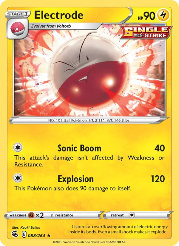 Electrode 88/264  - Reverse Holofoil SWSH08 Fusion Strike - Rare