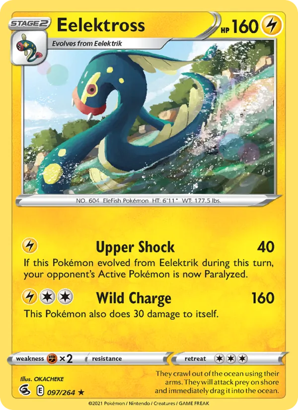 Eelektross 97/264  - Reverse Holofoil SWSH08 Fusion Strike - Rare