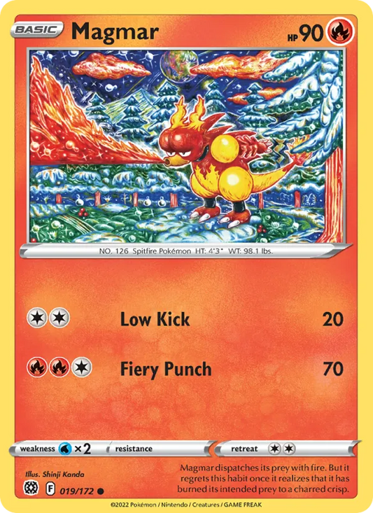 Magmar 019/172  - Reverse Holofoil SWSH09 Brilliant Stars - Common