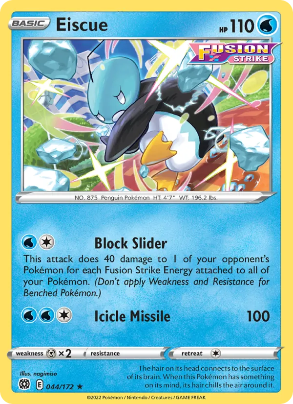 Eiscue 044/172  - Reverse Holofoil SWSH09 Brilliant Stars - Rare