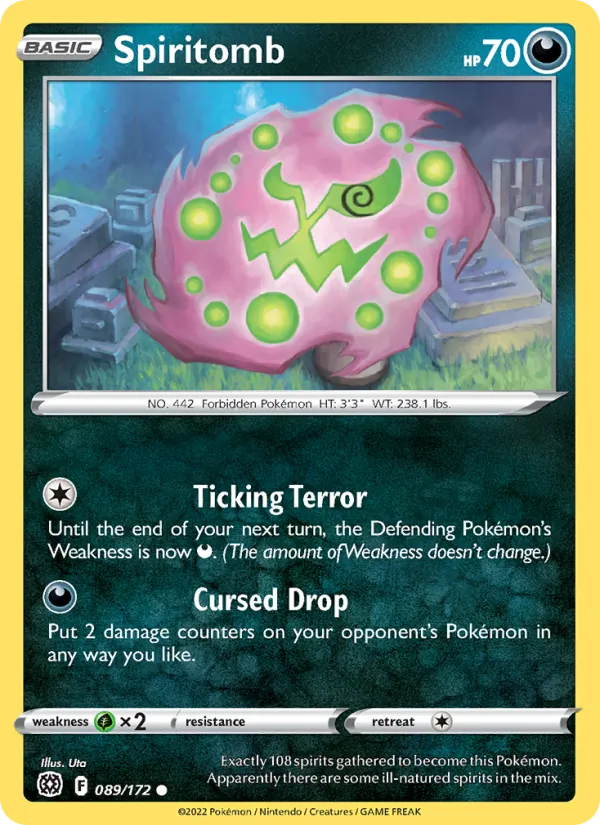 Spiritomb 089/172  - Reverse Holofoil SWSH09 Brilliant Stars - Common