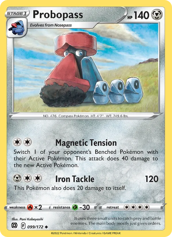 Probopass 099/172  - Reverse Holofoil SWSH09 Brilliant Stars - Uncommon