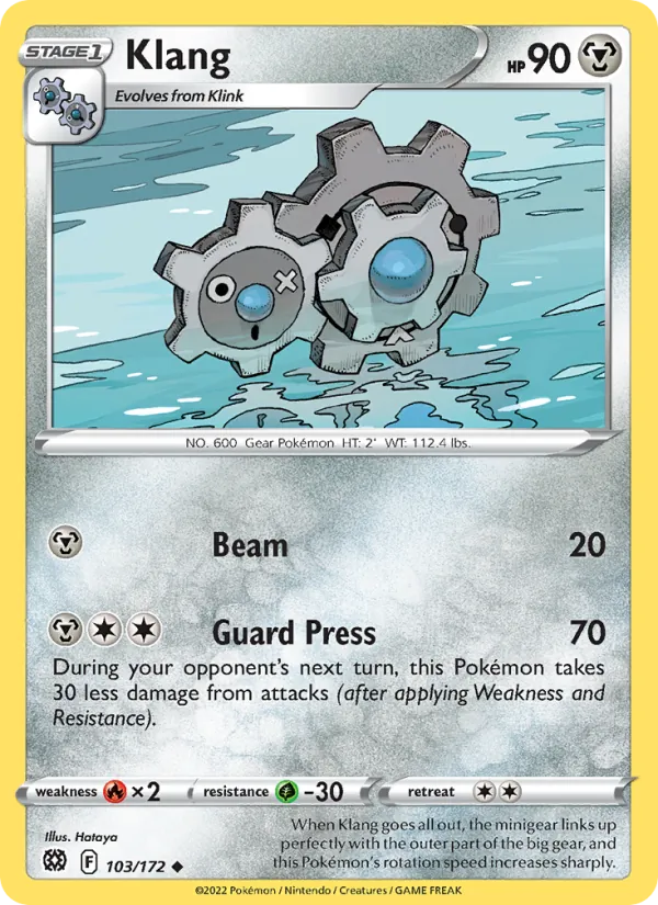 Klang 103/172  - Reverse Holofoil SWSH09 Brilliant Stars - Uncommon