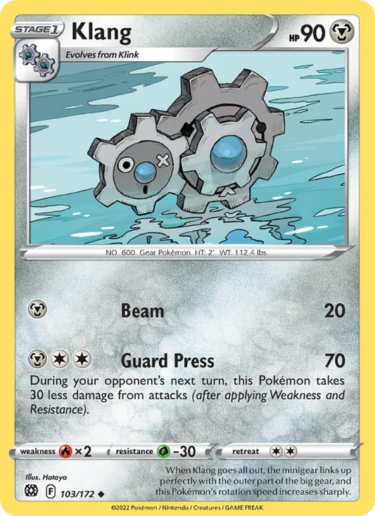 Klang 103/172  - Reverse Holofoil SWSH09 Brilliant Stars - Uncommon