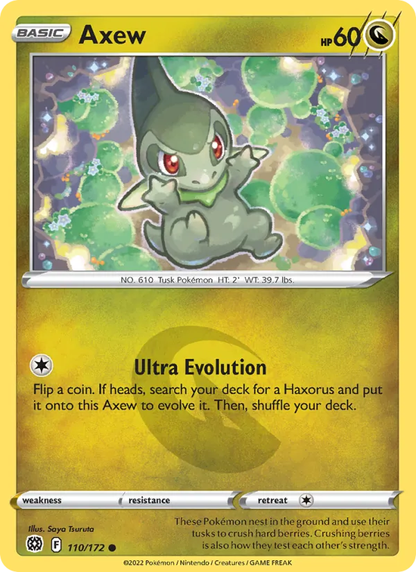 Axew 110/172  - Reverse Holofoil SWSH09 Brilliant Stars - Common