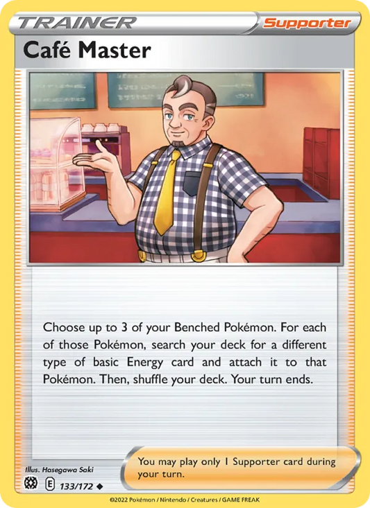 Café Master 133/172  - Reverse Holofoil SWSH09 Brilliant Stars - Uncommon