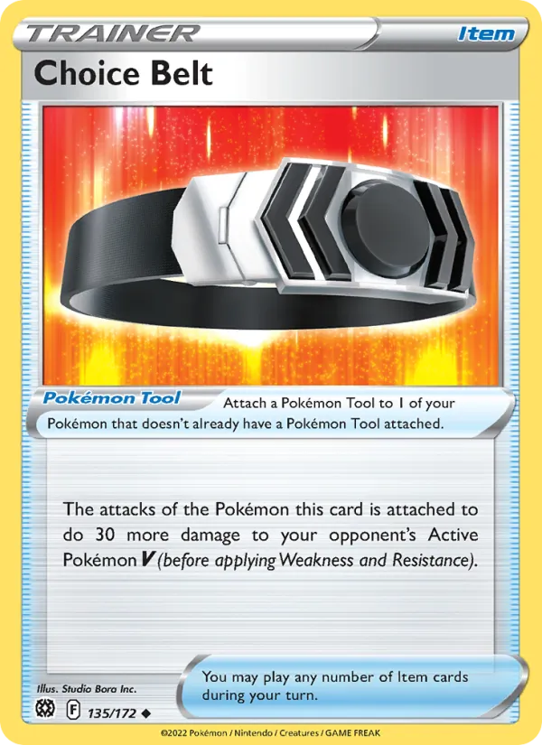 Choice Belt 135/172  - Reverse Holofoil SWSH09 Brilliant Stars - Uncommon