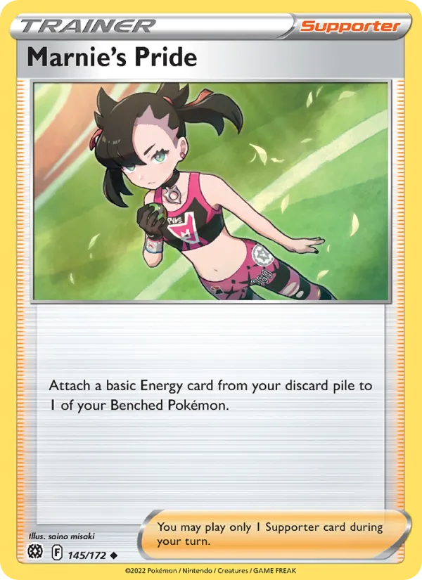 Marnie's Pride 145/172  - Reverse Holofoil SWSH09 Brilliant Stars - Uncommon