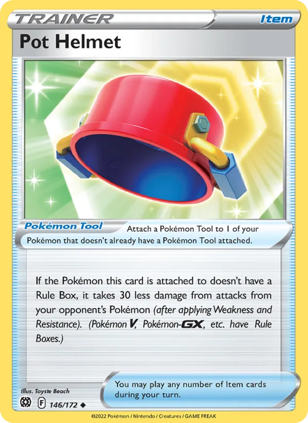 Pot Helmet 146/172  - Reverse Holofoil SWSH09 Brilliant Stars - Uncommon